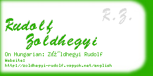 rudolf zoldhegyi business card